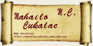 Mahailo Ćukalac vizit kartica